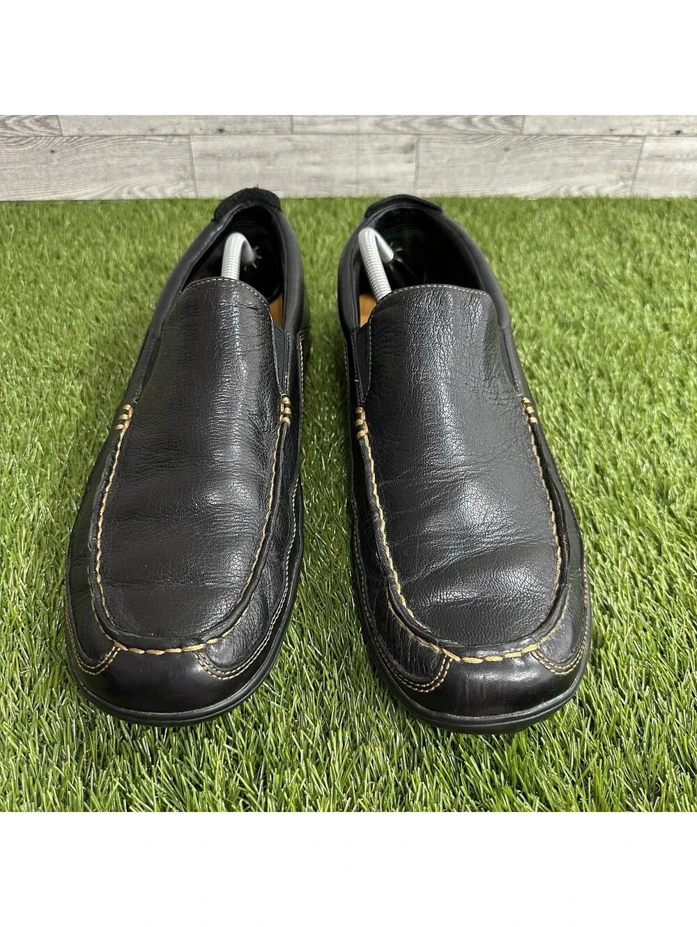 Cole Haan Men’s 12M Black Leather Slip-On Loafers C03557 Dress Shoes Comfort